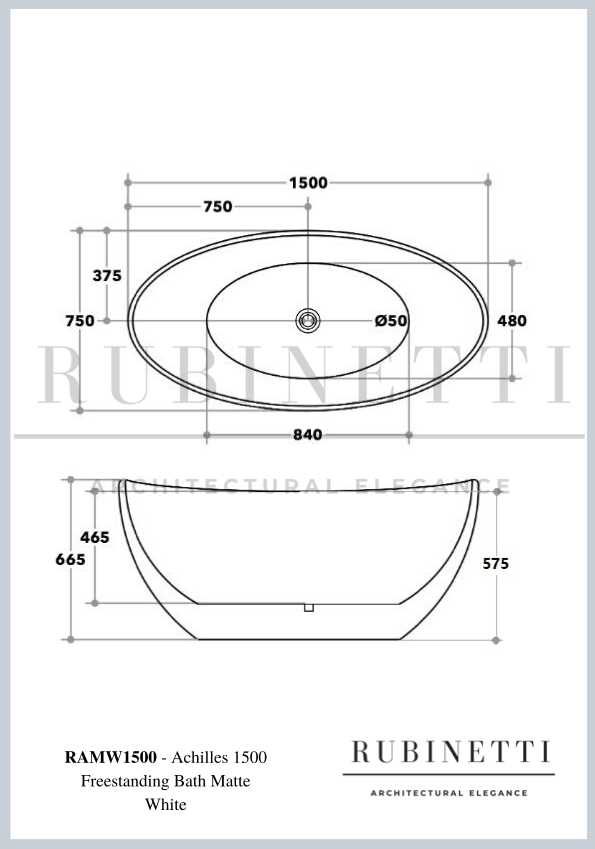 Achilles Freestanding Bath