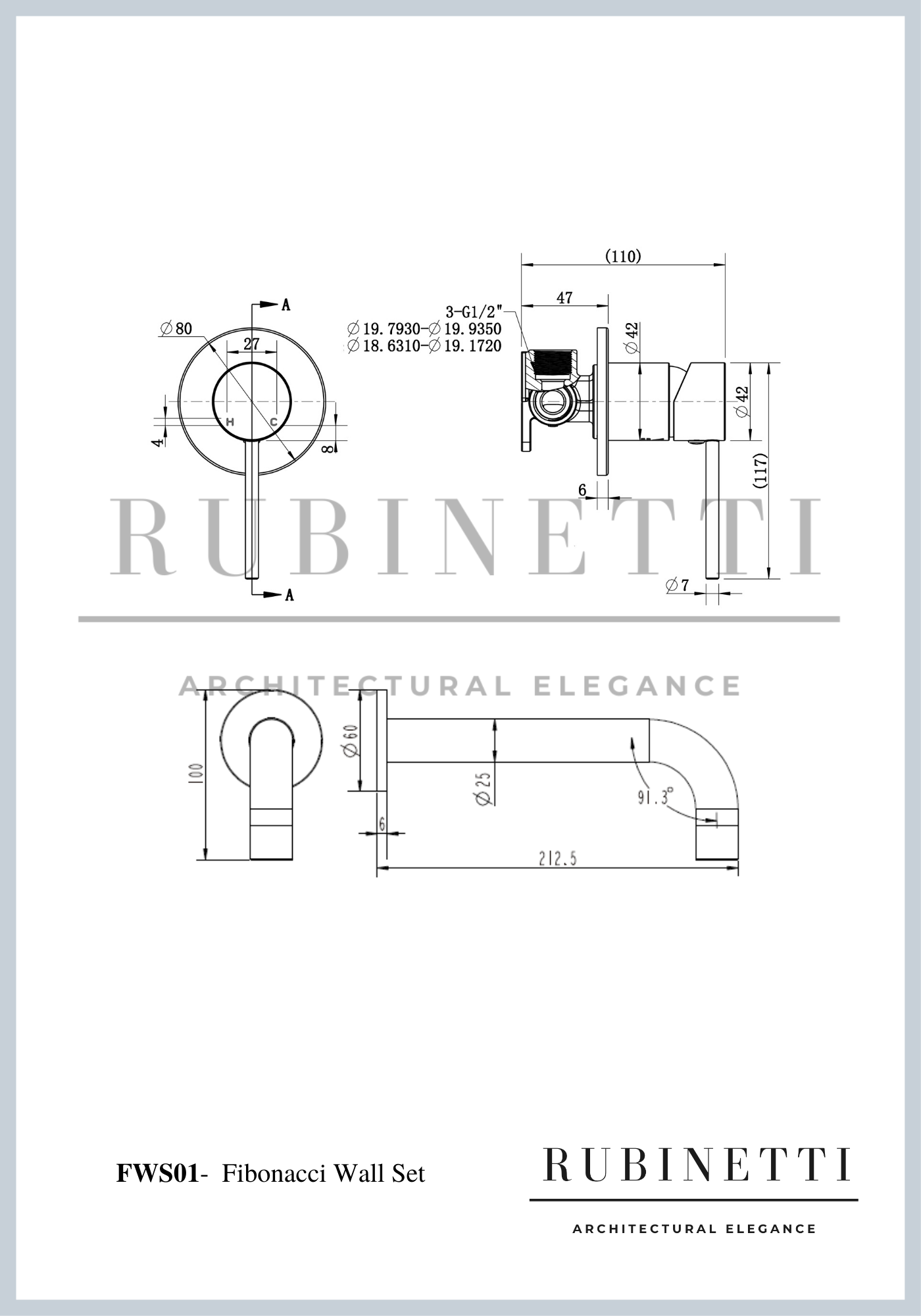 FWS01 Fibonacci Wall Set