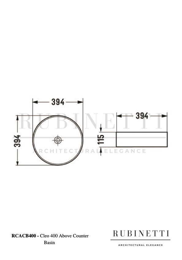 Cleo Above Counter Basin